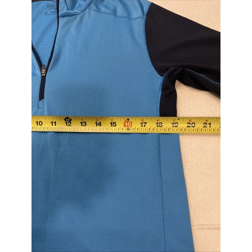 Patagonia Capilene Base Layer Shirt Mens Size M 1/4 Zip Blue Midweight Hiking